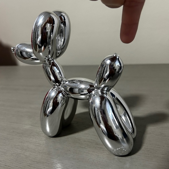 GP Edition Silver Metallic Balloon Dog Figurine Art Statue 4" H - Picture 6 of 7